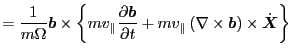 $\displaystyle = \frac{1}{m \Omega} \ensuremath{\boldsymbol{b}} \times \left\{ m...
...emath{\boldsymbol{b}} \right) \times \dot{\ensuremath{\boldsymbol{X}}} \right\}$