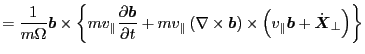 $\displaystyle = \frac{1}{m \Omega} \ensuremath{\boldsymbol{b}} \times \left\{ m...
...th{\boldsymbol{b}} +
\dot{\ensuremath{\boldsymbol{X}}}_{\perp} \right) \right\}$