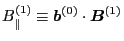 $ B_{\parallel}^{(1)} \equiv \ensuremath{\boldsymbol{b}}^{(0)} \cdot
\ensuremath{\boldsymbol{B}}^{(1)}$