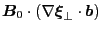 $\displaystyle \ensuremath{\boldsymbol{B}}_0 \cdot \left( \nabla \ensuremath{\boldsymbol{\xi}}_{\perp} \cdot \ensuremath{\boldsymbol{b}}
\right)$