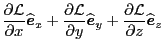 $\displaystyle \frac{\partial
\mathcal{L}}{\partial x} \widehat{\ensuremath{\bol...
...\frac{\partial
\mathcal{L}}{\partial z} \widehat{\ensuremath{\boldsymbol{e}}}_z$