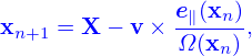                e∥(xn)-
xn+1 = X − v×  Ω(xn),

