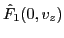 $ \hat{F}_1 (0, v_z)$