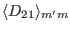 $\displaystyle \langle D_{21} \rangle_{m' m}$