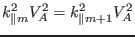 $\displaystyle k_{\parallel m}^2 V_A^2 = k_{\parallel m + 1}^2 V_A^2$