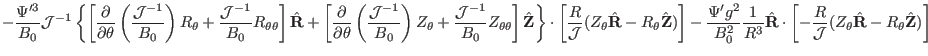 $\displaystyle - \frac{\Psi'^3}{B_0} \mathcal{J}^{- 1} \left\{ \left[
\frac{\par...
...mathcal{J}} (Z_{\theta}
\hat{\mathbf{R}} - R_{\theta} \hat{\mathbf{Z}}) \right]$