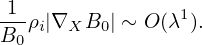 -1-ρ |∇  B | ∼ O(λ1).
B0  i  X  0
