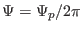 $ \Psi = \Psi_p
/ 2 \pi$