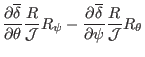 $\displaystyle \frac{\partial \overline{\delta}}{\partial \theta}
\frac{R}{\math...
...rac{\partial \overline{\delta}}{\partial
\psi} \frac{R}{\mathcal{J}} R_{\theta}$