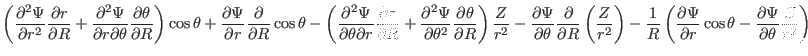 $\displaystyle \left( \frac{\partial^2 \Psi}{\partial r^2} \frac{\partial
r}{\pa...
...al r} \cos \theta -
\frac{\partial \Psi}{\partial \theta} \frac{Z}{r^2} \right)$