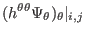 $\displaystyle (h^{\theta \theta} \Psi_{\theta})_{\theta} \vert _{i, j}$