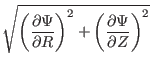 $\displaystyle \sqrt{\left( \frac{\partial \Psi}{\partial R}
\right)^2 + \left( \frac{\partial \Psi}{\partial Z} \right)^2}$