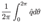 $\displaystyle \frac{1}{2 \pi} \int_0^{2 \pi} \hat{q} d \theta$