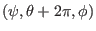 $ (\psi, \theta + 2 \pi, \phi)$