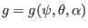 $ g = g (\psi,
\theta, \alpha)$