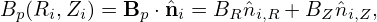 Bp (Ri,Zi) = Bp ⋅nˆi = BR ˆni,R + BZ ˆni,Z,
