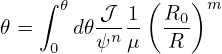     ∫ 𝜃   𝒥 1 (R0 )m
𝜃 =    d𝜃ψn-μ- -R-
     0
